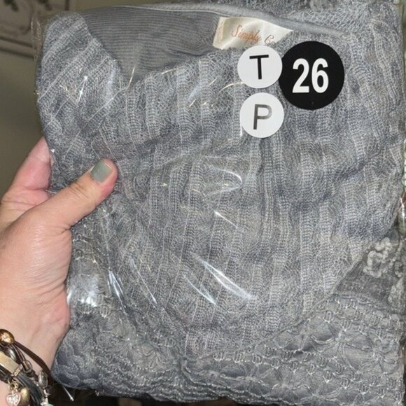 Simply Couture Lace Blouse Long Sleeve Cowl Neck Chiffon Layers Shirt - Picture 5 of 14